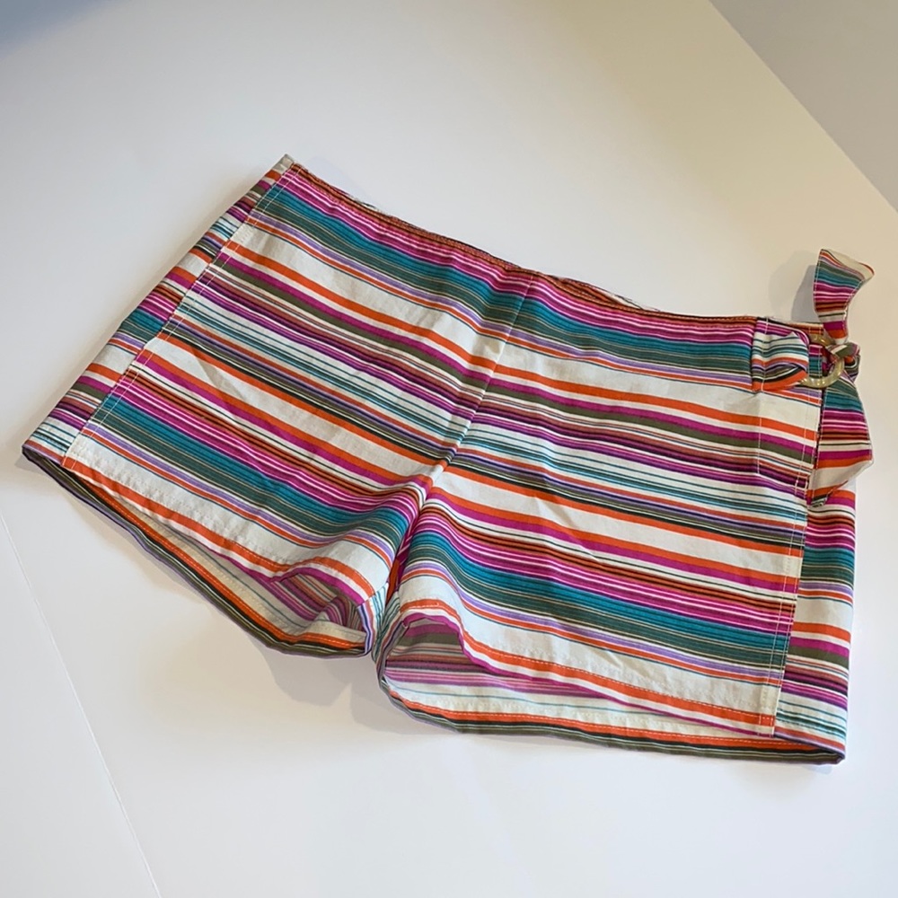 Helen Jon Striped Beach Shorts SZ 6
